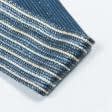 Ткани фурнитура для декора - Тесьма Плейт полоска синий , бирюза, беж люрекс золото 77мм (25м)