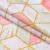 Декоративний велюр принт геометрія персиковий, рожевий, золото