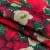 Декоративна новорічна тканина різдвяник фон червоний (аналог 107030)