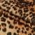 Декоративний велюр принт леопард чорно-коричневий